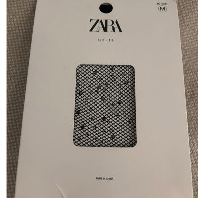Nwt-Zara rhinestone tights- M